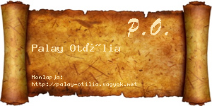 Palay Otília névjegykártya